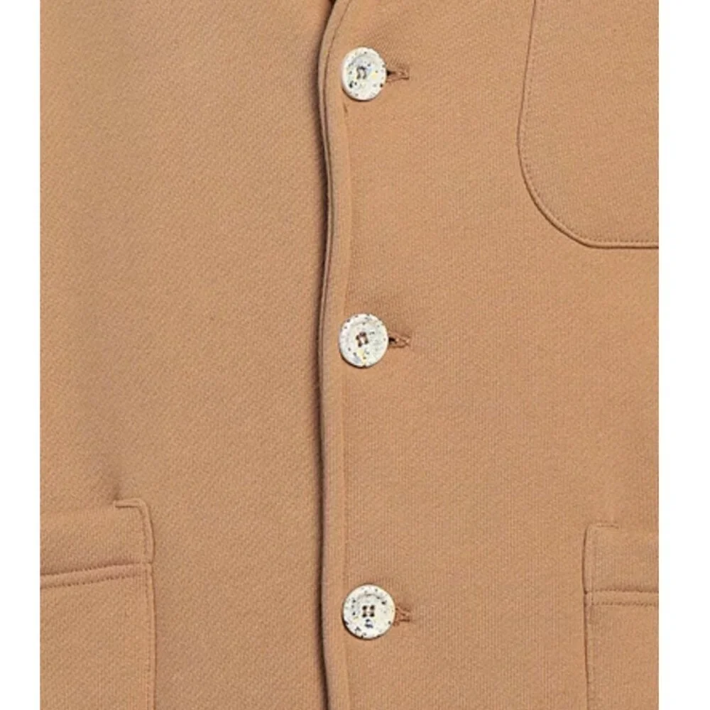 LC23 Handmade in Puglia Italy Camel Fleece Casual Blazer NWT Sz Large